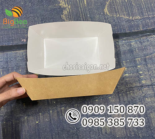 Khay giấy đựng thức ăn nhanh giá rẻ tại công ty Thu Hồng