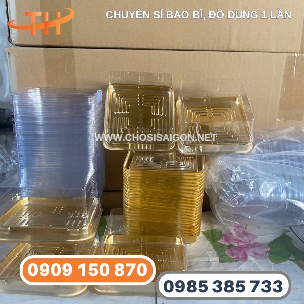 Giá sỉ rẻ nhất khay nhựa vuông đựng bánh trung thu