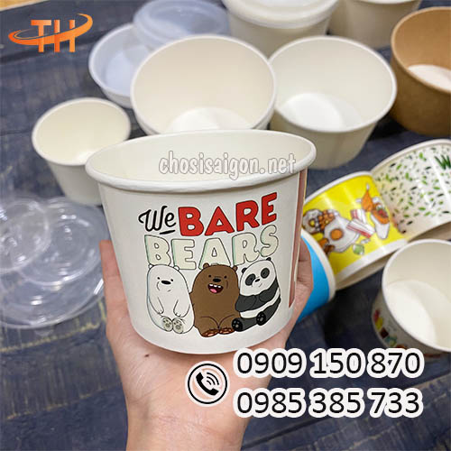 Tô giấy in hình họa tiết đẹp giá sỉ rẻ