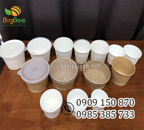 Tô giấy đựng thức ăn đủ dung tích giá sỉ rẻ