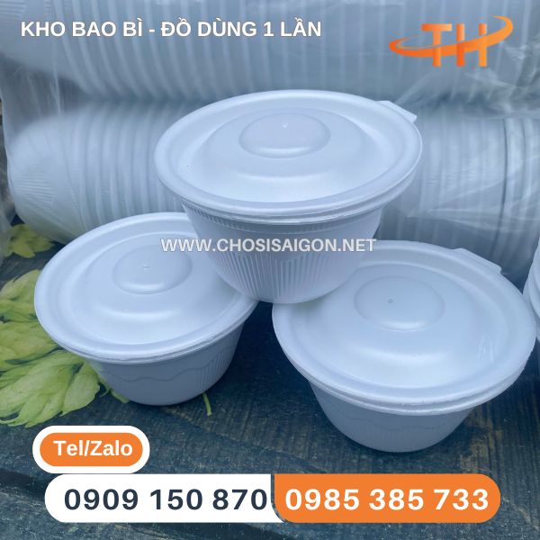Tô xốp có nắp đậy chắc chắn giá sỉ rẻ