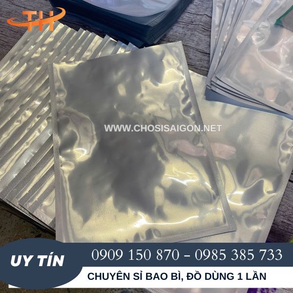 Túi nhôm ép 3 biên 1 mặt bạc giá sỉ rẻ