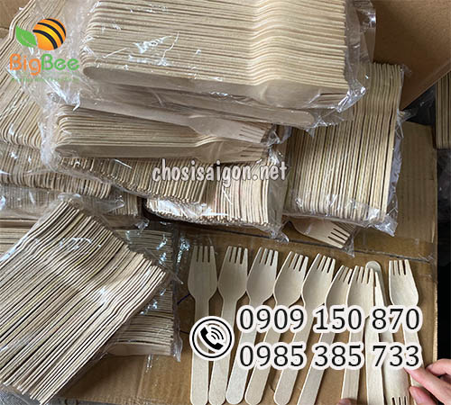 Nĩa gỗ dùng 1 lần cao cấp, chất lượng giá siêu rẻ