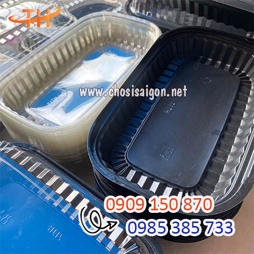 Hộp nhựa 1 ngăn HT17 đế đen giá sỉ tại Sài Gòn