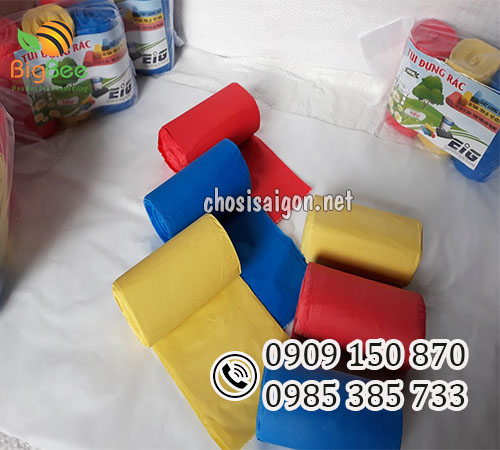 Túi đựng rác cuộn 4 màu size tiểu, trung, đại, cực đại giá sỉ tại xưởng