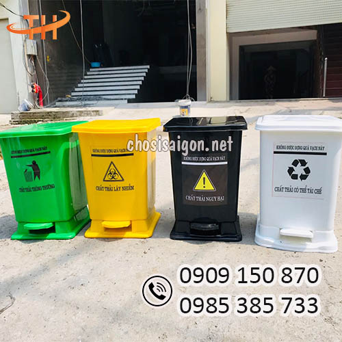 Thùng rác y tế đủ màu bán tận gốc, uy tín