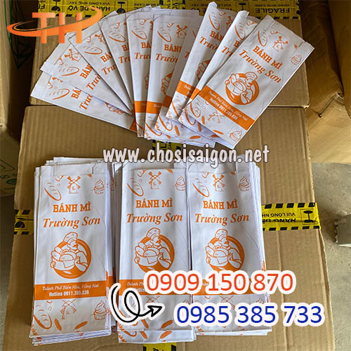 Túi giấy đựng bánh mì in theo yêu cầu giá sỉ ưu đãi