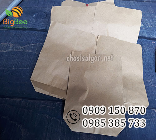 Túi giấy xi măng không quai (túi giấy kraft nâu) giá tốt ưu đãi