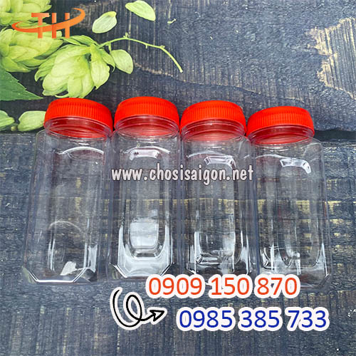 Gía siêu rẻ hũ nhựa pet nắp đỏ 500ml