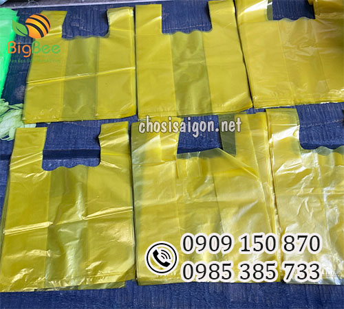 Túi xốp bóng mỡ màu vàng đựng hàng hóa giá tận gốc