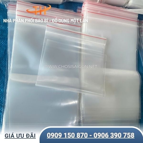 Túi zip chỉ đỏ có độ bền tốt