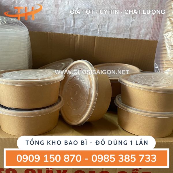 Tô giấy kraft nâu giá tận xưởng