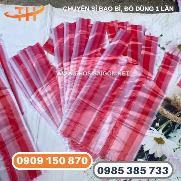 Giá tốt bọc xốp 2 quai sọc đỏ