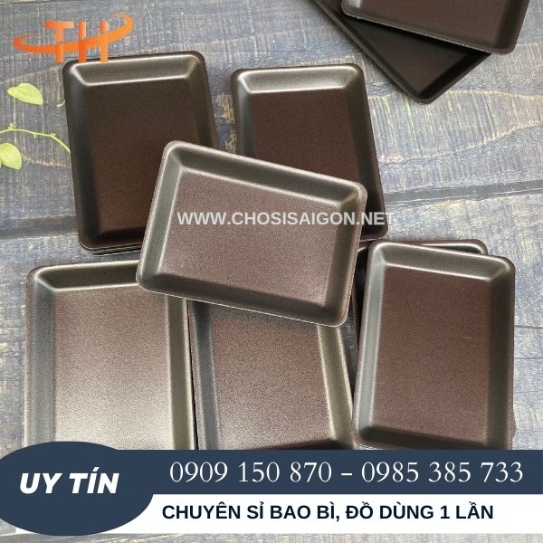 Gía tốt khay xốp đen đựng trái cây