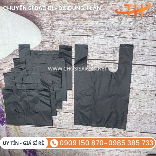 Túi xốp đen 2 quai thường hàng đẹp