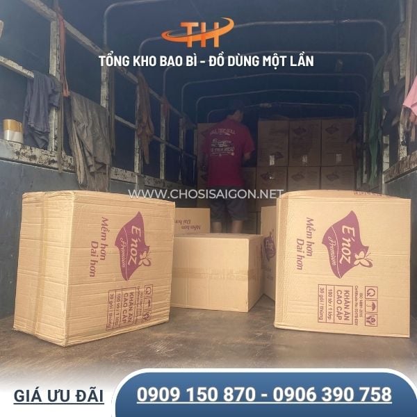 Giao sỉ khăn giấy ăn E'noz