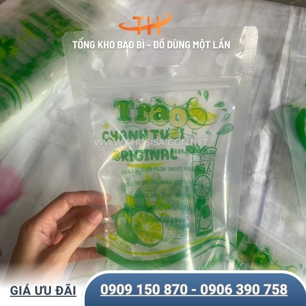 Giao sỉ toàn quốc túi zip đựng trà chanh