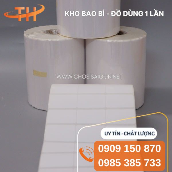 Giấy decal nhiệt 3 tem 25x15mm giá rẻ