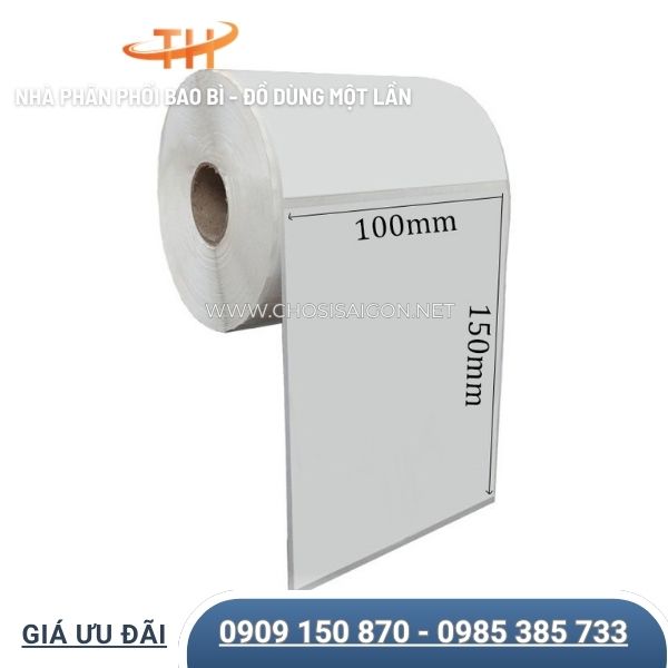 Giấy decal nhiệt 100 x 150mm (A6) in tem hàng hóa, kiện hàng