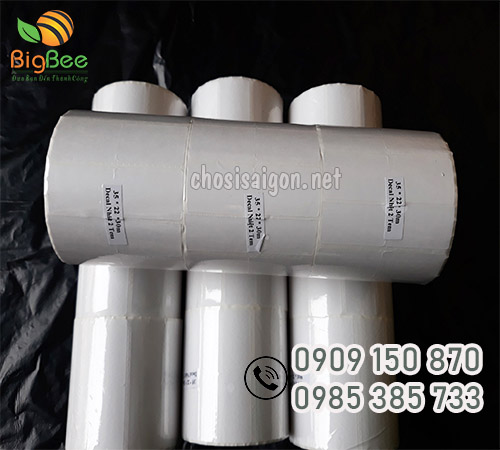 Giấy decal nhiệt 35x22x30m 2 tem/hàng giá sỉ rẻ