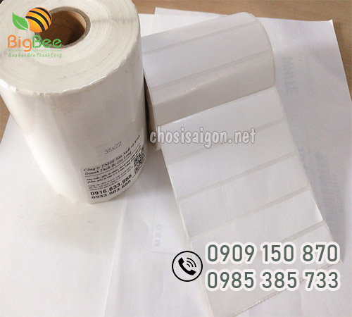 Giấy decal nhiệt 35x22x50m 3 tem/hàng giá ưu đãi