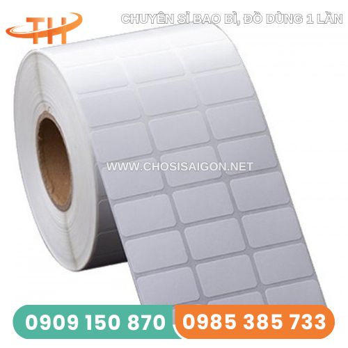 Giấy decal nhiệt 3 tem/hàng in bền, sắc nét