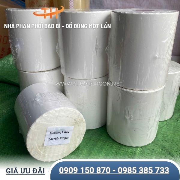 Giấy decal nhiệt 100 x 150mm có lớp keo dán sẵn tiện lợi