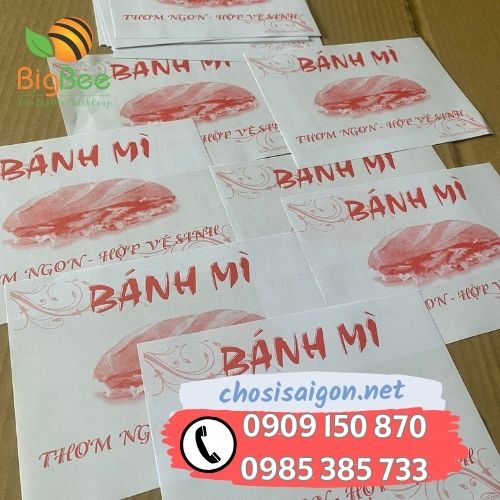 Giấy gói bánh mì in hình sẵn giá tại xưởng sản xuất