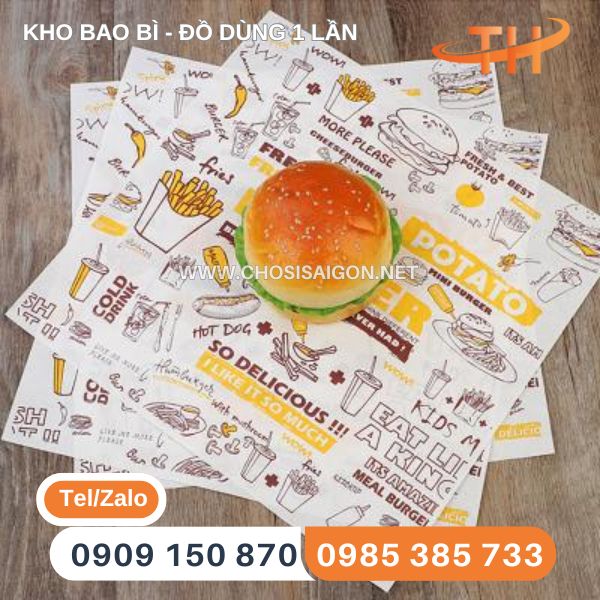 Giấy gói thực phẩm có in hình giá tận xưởng
