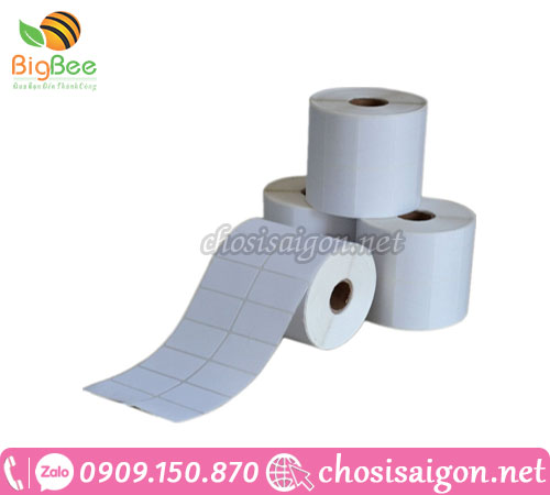 Giấy in mã vạch 2 tem hàng giá rẻ