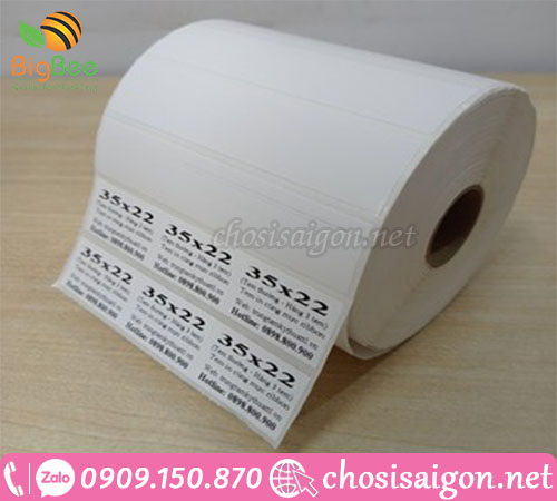 Giấy in mã vạch 3 tem hàng giá rẻ