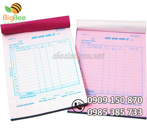 Giấy in hóa đơn bán lẻ khổ A5 giá rẻ