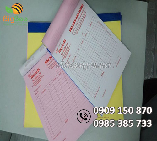 giấy in hóa đơn kim 2 liên 3 liên giá rẻ