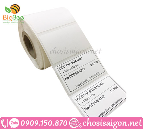 Giấy in mã vạch 1 tem giá sỉ rẻ