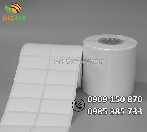 Giấy in mã vạch 2 tem hàng giá rẻ