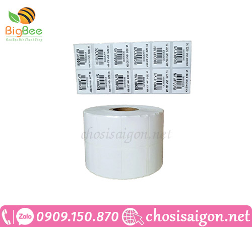 Cung cấp giấy in mã vạch 2 tem các loại giá sỉ rẻ