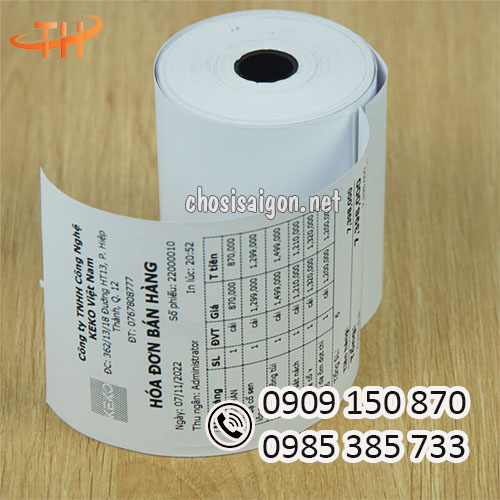 Giấy in nhiệt in hóa đơn tính tiền, in bill giá tốt sỉ rẻ