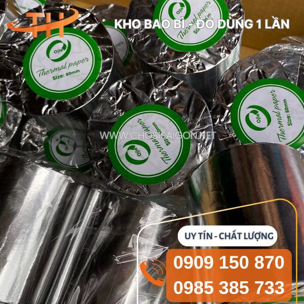 Giấy in hóa đơn nhiệt K80x80, 50 cuộn/thùng
