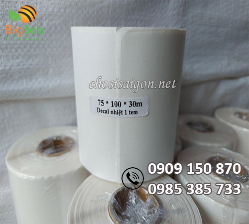 Giấy in tem 75x100x3m giá sỉ rẻ