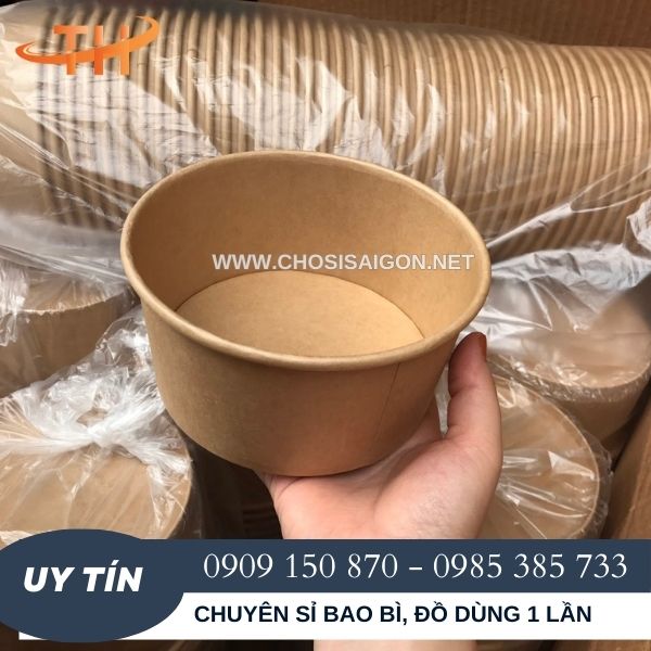 Tô giấy kraft giá rẻ đựng thức ăn