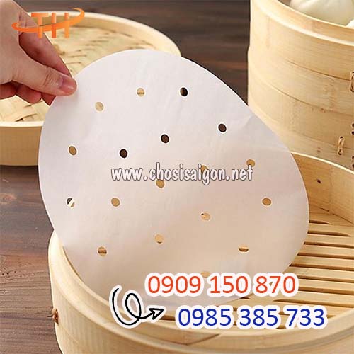 Giấy nến đục lỗ lót sửng hấp bánh bao sỉ rẻ nhất