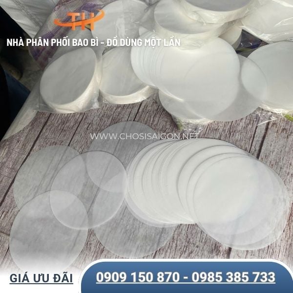 Giấy nến lót miệng ly, sững hấp