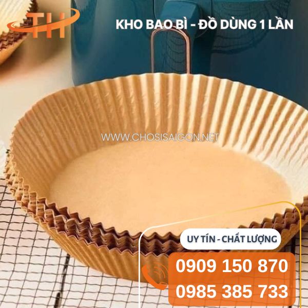 Giấy nến nâu lót khuôn bánh, nồi chiên không dầu giá sỉ tốt