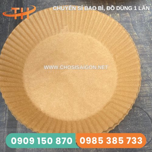 Giấy nến nâu lót nồi chiên không dầu