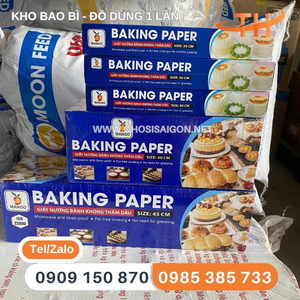 Giấy nướng bánh không thấm dầu 30cm, 45cm sỉ tốt nhất