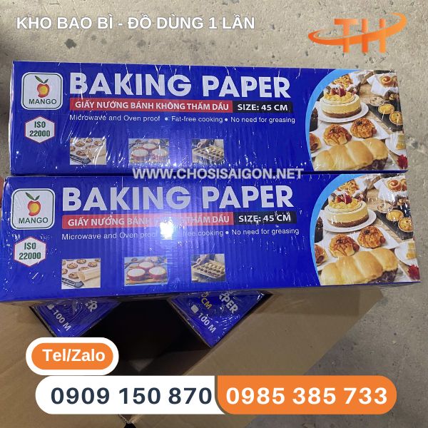 Giấy nướng bánh không thấm dầu 45cm x 85m giá tốt