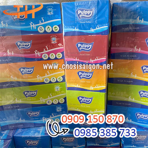 Giấy rút Pulppy 180 tờ x 2 lớp giá rẻ