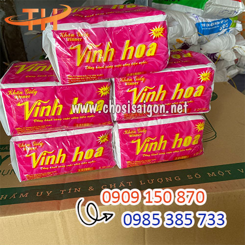 Khăn giấy rút Vinh Hoa giá sỉ rẻ