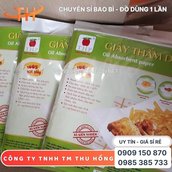 Giấy thấm dầu an toàn, không độc hại giá rẻ