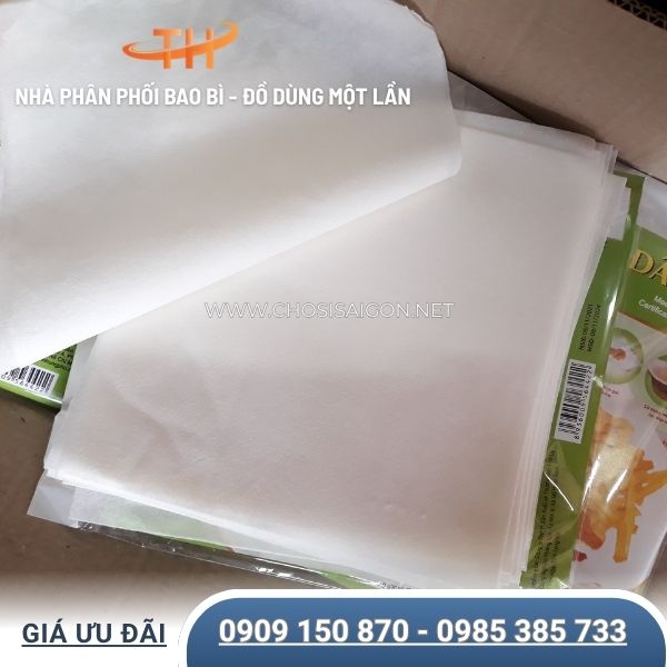 Giấy thấm dầu thực phẩm dạng khổ vuông